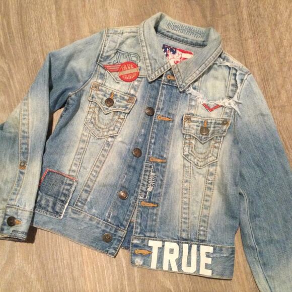 True Religion Jimmy on the Road boys denim jacket S - Picture 1 of 6